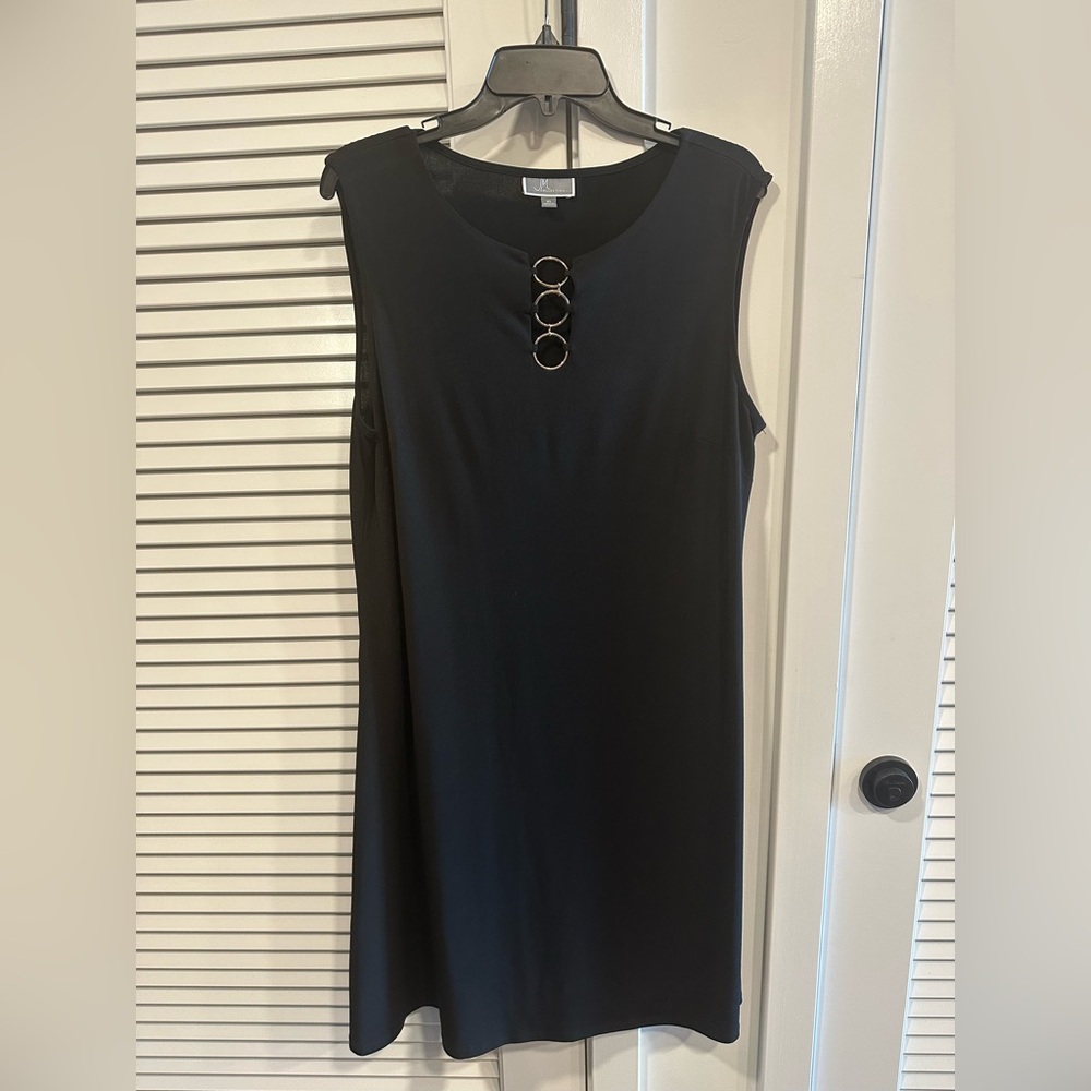 JM Collection O-Ring Shift Little Black Dress
